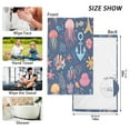thumbnail image 6 of Yayeee 100% Cotton Hand Towels for Bathroom 16" x 28" Soft Absorbent Kitchen Towel, Pink Jellyfish, 6 of 7