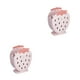 thumbnail image 3 of Wosthever Caja de drenaje de plástico para palillos de fresa Worallymy, soporte para cuchara y tenedor Rosa claro 2Conjunto, 3 of 6