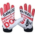thumbnail image 2 of Battle Sports Adult Beware Of Dog Doom Football Receiver Gloves - Large - Red, 2 of 4
