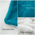 thumbnail image 4 of JML Soft Sherpa Fleece Blanket(Twin,Teal)Plush Soft Warm,Reversible Bed Couch Blanket, 4 of 6