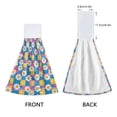 thumbnail image 3 of Yayeee Kitchen Hanging Hand Towels Set of 2 with Loop Bathroom Absorbent Tie Towel, Blue Checkered Daisy, 3 of 7