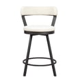 thumbnail image 4 of Lexicon Appert Metal Swivel Counter Height Chair in White (Set of 2), 4 of 8