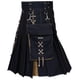 thumbnail image 5 of Hombres Cortos Pantalones Cortos Fastener Sólido Falda Plisada con Bolsillos Moda Casual, 5 of 6