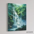 thumbnail image 2 of Jungle Waterfall Amazon Rainforest Canvas Wall Art Print 24X32", 2 of 4