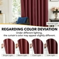 thumbnail image 4 of Deconovo Blackout Curtains for Bedroom, Red Solid Print, Grommet Top, 52 x 84 Inch, 2 Panels, 4 of 8