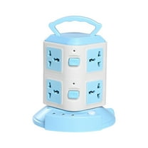 Vertical Power Strip Tower with 3 USB Ports and 20 Socket Plugs Space-Saving Design for Home Office 6.6ft Extension Cord Universal Outlet for 110V-240V Overload Protection