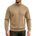 thumbnail image 2 of Hvyesh Men Mock Turtleneck T Shirt Casual Long Sleeve Sweatshirt Pullover Warm Baselayer Thermal Undershirt, 2 of 9