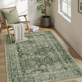 thumbnail image 2 of BERTHMEER Small Area Rugs 3'x5' for Bathroom Kitchen Bedroom Entryway Entrance Rugs Non Slip Washable Vintage Green Carpets Oriental Dorm Office Traditional Distressed Carpets, 2 of 7