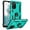 Teal, variant on TJS Phone Case for Samsung Galaxy A03S, with [Tempered Glass Screen Protector] Impact Resistant Metal Ring Magnetic Support Kickstand Drop Protector Cover (Red)