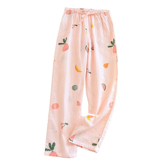 Aboser Cotton Pajama Pants for Women Comfy Drawstring Sleep Buttoms Wide Leg Loose Sleepwear Pants Soft Casual Pjs Buttoms with Pockets