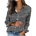 thumbnail image 3 of TaTaai Womens Gradient Print Satin Shirt Long Sleeve Button Down Lapel Collar Blouse Silky Loose Fit Evening Top Gift, 3 of 5