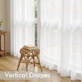 thumbnail image 5 of Sheer Curtains for Living Room Bedroom, 84 Inch Long Voile Drapes, 4 Panels Set with Rod Pocket, Light Filtering Soft Fabric Window Treatments, White, 5 of 6