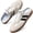White, variant on Sneakers for Women Men Mule Sneakers Slip On Backless Sneakers Memory Foam Insole Retro Striped German Trainer Mules Low Top Half Slide Casual Sneakers For Couple