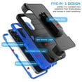 thumbnail image 4 of For Samsung Galaxy S25 FE Case with Built-in Screen Protector and Holster Belt Clip, Military Grade Protection Shockproof Heavy Duty Rugged Kickstand Phone Cover for Galaxy S25 FE Case - Blue, 4 of 9