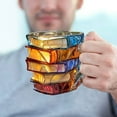 thumbnail image 6 of Painted Book Mug, Novelty 3D Painted Books Coffee Mug, 11oz Novelty Unique Colored Glass Books Stack Shaped Coffee Cup, Collection Gifts for Literature Lovers, 6 of 7