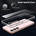 thumbnail image 4 of Thin Samsung Galaxy S23 Plus 5G Case (6.6 Inch) Clear Hard Back + Soft TPU Bumper [Air Pocket Corners] Shockproof Phone Cover for Galaxy S23+ (2023) - Transparent, 4 of 7