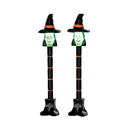 NEW~LEMAX~SPOOKY TOWN COLLECTION~LIGHTED GHOST LAMP POSTS~LIGHTS~HALLOWEEN~MINI 