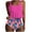 Pink1, variant on Fnooota Womens Tankini Swimsuits 2 Piece, Printed Summer High Waisted Swimsuit Tops with Bottoms Pink Size S-2XL