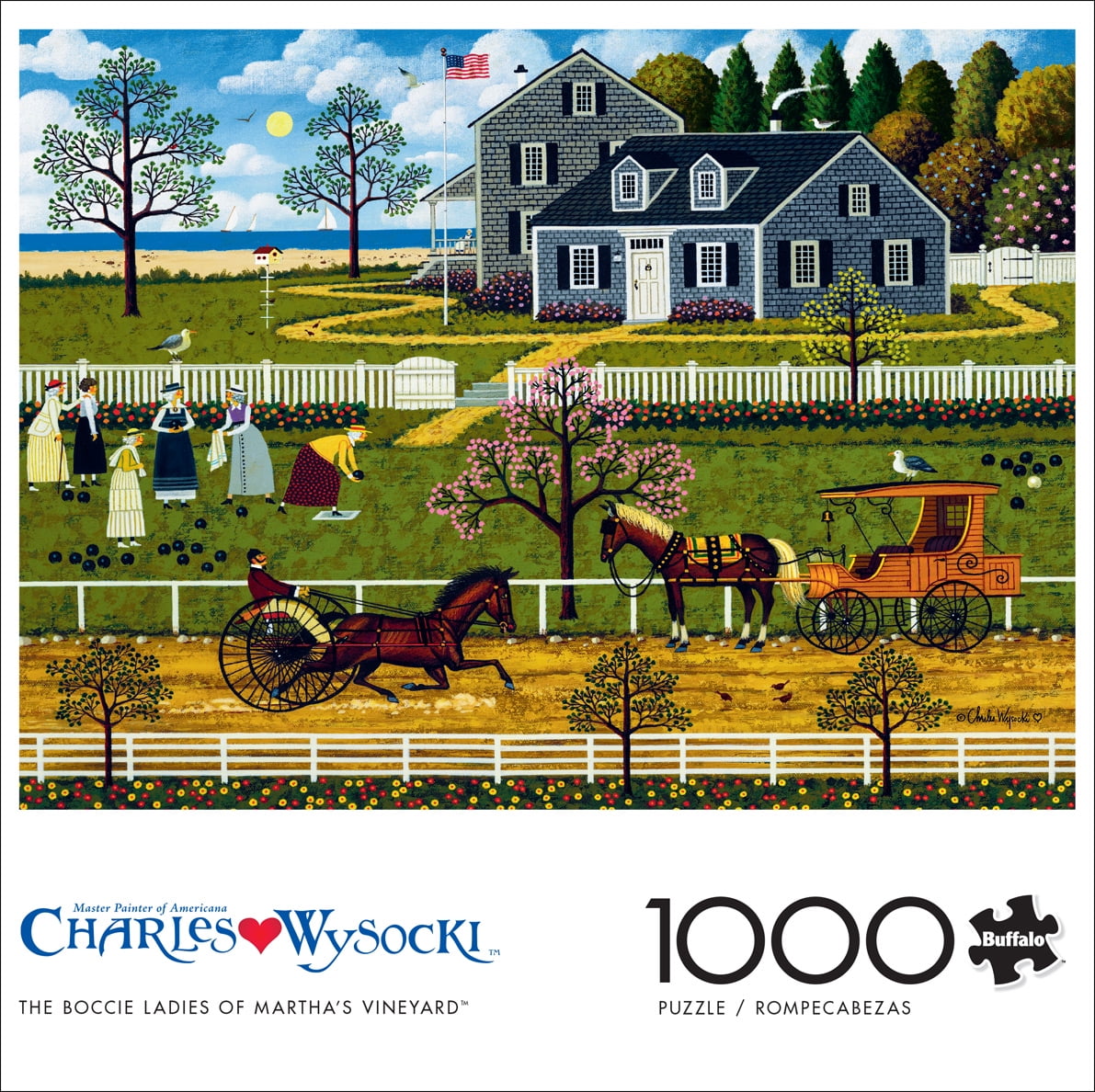 Buffalo Games 1000-Piece Charles Wysocki Interlocking Jigsaw Puzzle Assortment for Adults Ages 14+, Styles May Vary