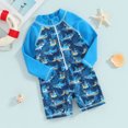 thumbnail image 3 of Okbabeha Baby Swimsuit Girl Boy Short Sleeve Zip One Piece Rashguards Bathing Suit Swimwear Sunsuit for ToddlerNewborn, 3 of 7