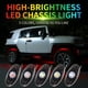 thumbnail image 2 of Speravity 4 Uds luces de chasis impermeables LED neón debajo del coche luz brillante alto brillo portátil Trail Rig lámpara Underglow Bar Type5 NO5, 2 of 6