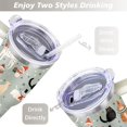thumbnail image 5 of Christmas Green Cats and Dogs 40 Oz Tumbler with Handle Lid and Straw Stainless Steel Double Walled Vacuum Insulated Cup Merry Christmas Gifts Tumbler for Women Men Friends Outdoor Indoor, 5 of 6