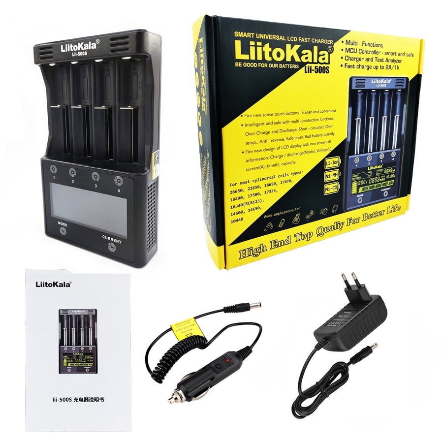 LiitoKala lii500S LCD Screen Battery Charger 18650 Charger for 18650