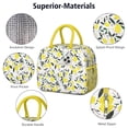 thumbnail image 4 of Lunch Bag Lunch Box for Women Reusable Insulated Lunch Bags,Water-Resistant Lemon Pictures White Cooler Lunch Tote Bag, Large Capacity for Work Travel Picnic, 4 of 6