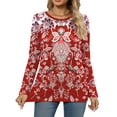 thumbnail image 2 of Fantaslook Women Tunic Tops Casual Long Sleeve Shirts Crew Neck Fall Tops Basic Tees Floral Dressy Blouses, 2 of 8