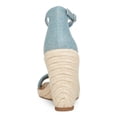 thumbnail image 2 of STEVE MADDEN Womens Blue Ankle Strap Comfort Submit Square Toe Wedge Buckle Espadrille Shoes 7.5 M, 2 of 4