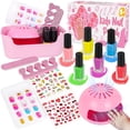 thumbnail image 1 of Set de esmaltes de uñas EULRGAUS Kids con secador de uñas, 14 piezas a partir de 3 años, 1 of 7