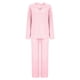 thumbnail image 5 of ICHUANYI Clearance Women Two Piece Outfits Long Sleeve Solid Color Tops With High Waist Pants Baggy Warm Pajama Sets(Pink, S) ICHUANYI WER2023081006052, 5 of 7