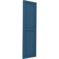 thumbnail image 2 of Ekena Millwork 14"W x 82"H Americraft Four Board Exterior Real Wood Two Equal Panel Framed Board-n-Batten Shutters (Per Pair), Sojourn Blue, 2 of 9