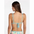 thumbnail image 3 of Women's Floral Printed Bathing Suit Triangle Halter Tops Tie Backless Swimwear Top, 3 of 8