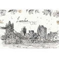 thumbnail image 2 of Tavoletti, Anne 18x13 Black Ornate Wood Framed with Double Matting Museum Art Print Titled - Skyline Sketches IV, 2 of 4