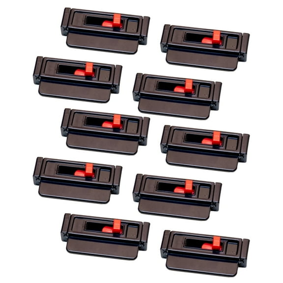 Seat Belt Tension Adjuster (Universal 10-Pack Black) - Relieves Irritation and Prevents Seat Belt Neck Discomfort While Driving or Riding in Cars - Slide, Lock and Go