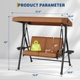 thumbnail image 1 of Kojooin Balançoire de Porche Extérieure à 2 Places avec Support, Balançoire de Patio avec Auvent Réglable, Coussins et Porte-Gobelets, 1 of 8