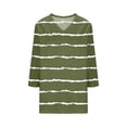 thumbnail image 4 of Ashirexll Tops for Women Trendy, Womens Casual Tops, Casual Print Loose 3/4 Sleeve V Neck Blouse Shirt for Ladies Fashion, 4 of 5