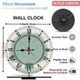 thumbnail image 2 of Wooden Wall Clock with Mint Green Gradient Dial, Silent Movement, Battery Operated (AA Batteries Not Included), Artistic Home Decor, 10×10inch (25×25cm), 2 of 9
