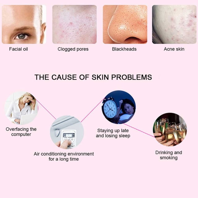 Cepillo de Limpieza Facial, Cepillo Facial de Tensión Fuerte, Manual Rosa Retire Los Puntos Negros para los poros Limpios Hombre Mujer limpia faciales