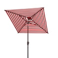 thumbnail image 4 of SAFAVIEH Athens 7.5' Market Crank Square Patio Umbrella, Red, 4 of 6