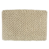 DII 24x17" Modern Fabric Ultra Soft Chunky Bath Mat in Taupe Beige