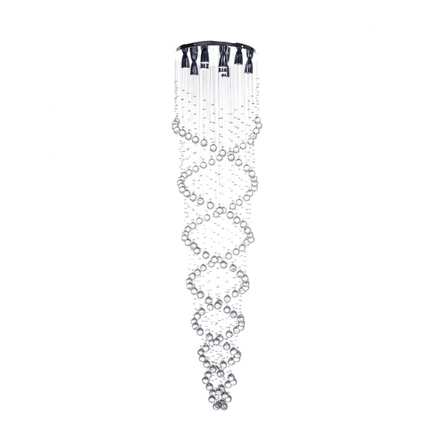Candil de Cristal Cortado Gamalux Williams Krystal Doble Espiral de 9 Luces