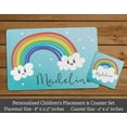 thumbnail image 2 of Printtoo Kids Placemat & Coaster Set Personalized Birthday Christmas Gifts For Girls,Rainbow-8x11.5 Inch, 2 of 5