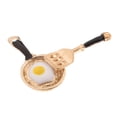 thumbnail image 3 of kusrkot 2 Pieces Miniature Frying Egg Pan Fork Set for 1/12 Dolls House Kitchen Cookware, 3 of 6