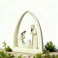 thumbnail image 5 of White Resin Nativity Set for Christmas Indoor, Porcelain Nativity Scene with Manger, Modern Christmas Holy Family Nativity Sets & Figures for Home Tabletop Shelf Display Decoration, 5 of 5
