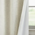 thumbnail image 3 of Bohogeo Natural Linen Long Back Tab Semi Sheer Curtain Drapes Curtains, Beige, 2 panel, 108 inc, 3 of 6