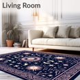 thumbnail image 2 of ODIKA 8' x 10' Machine Washable Non-Slip Area Rug, Boho Medallion High Traffic Rug, Blue, 568543, 2 of 7