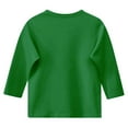thumbnail image 3 of Efsteb Girls Long Sleeve Shirts Loose Fashion Button V Neck Dressy Casual Blouses Casual Comfy Cute Tops Solid Color Blouses (Green,11 Years), 3 of 5