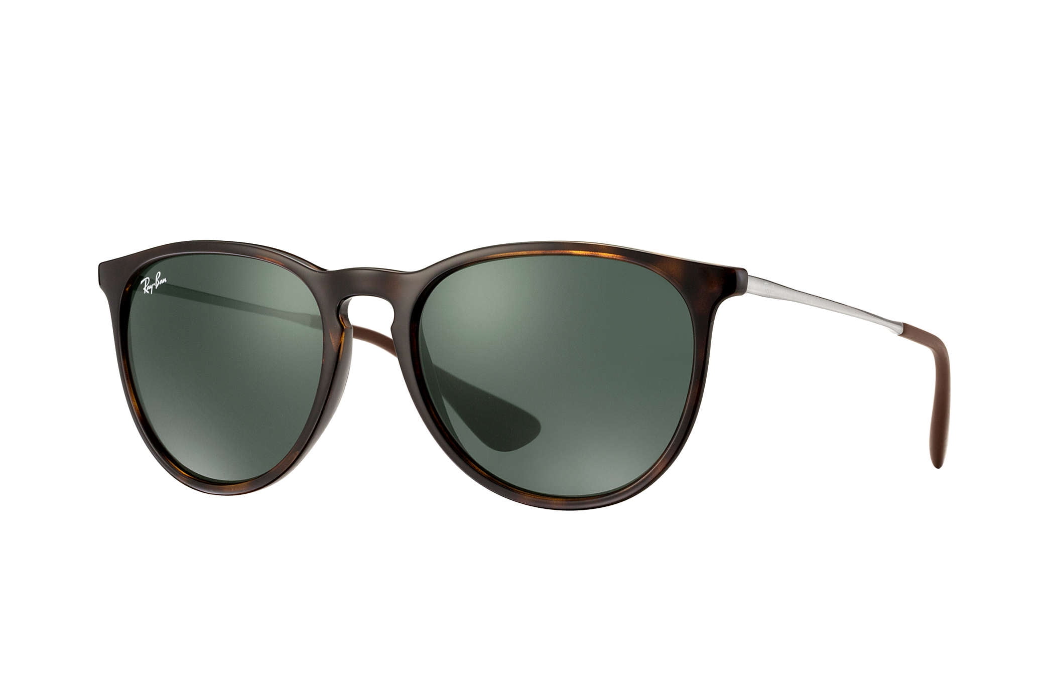 Ray-Ban Erika Pilot Sunglasses (710/71) Light Havana/Dark Green